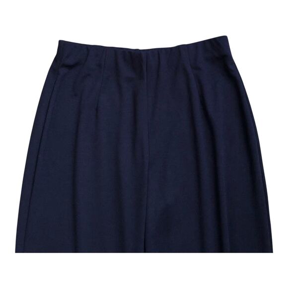 Susan Graver Style Pull On Pants Womens Medium Navy Straight Leg Career Stretch - Picture 3 of 6